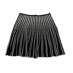 Anthropologie Black & White Striped Sweater Skirt Size Small